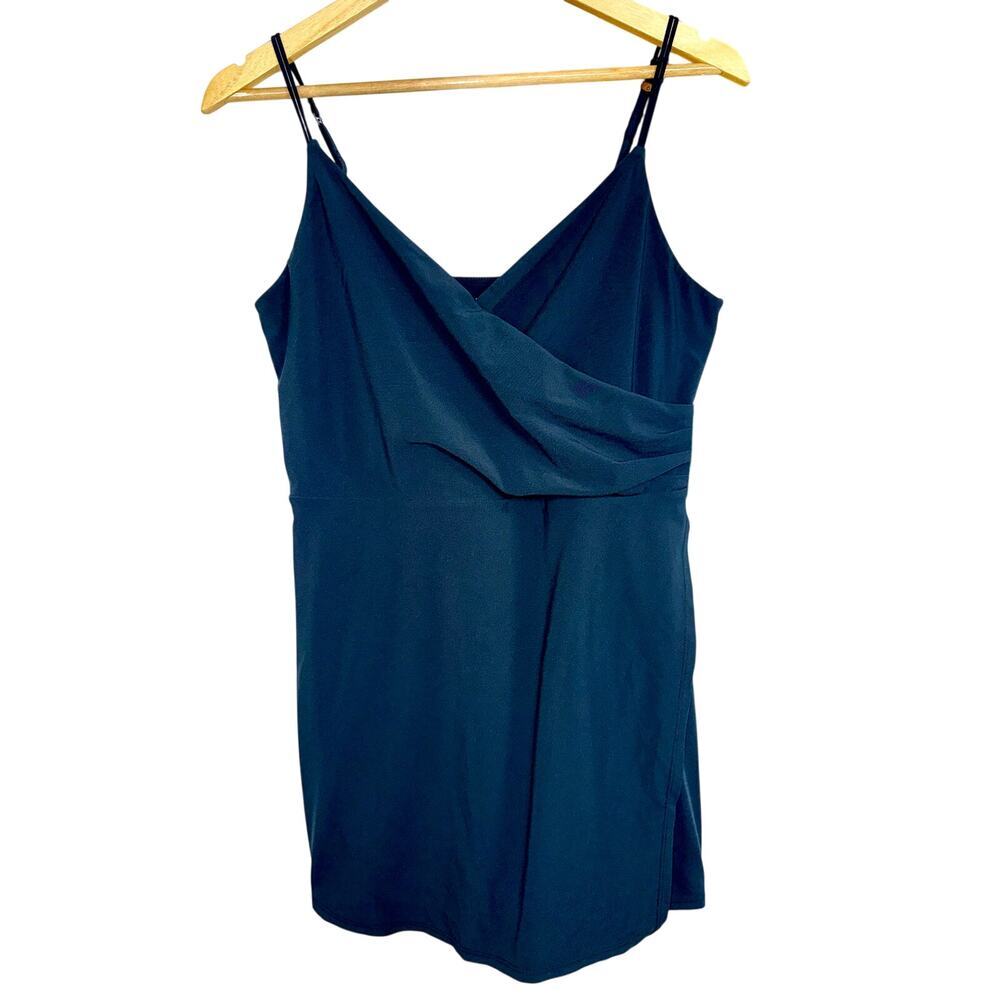 Abercrombie & Fitch Black Cowl V-Neck Athletic Skort Mini Dress Womens Size L P